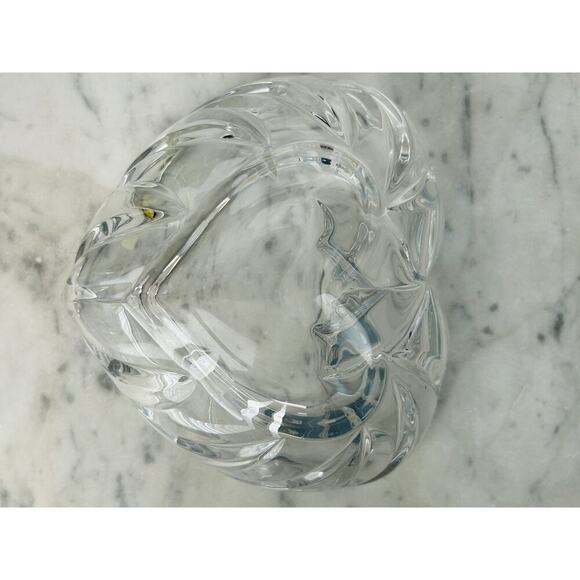 Gorham Heart Shaped Fine Crystal Bowl w/ Bow Germany Candy Dish 1831 Trinket - Picture 10 of 14